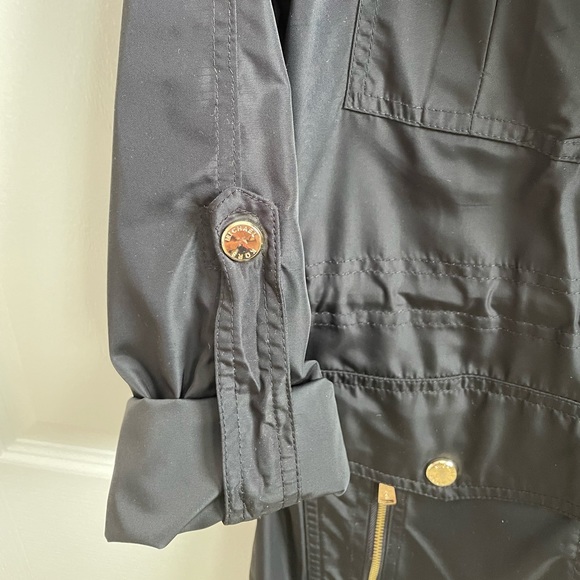 Michael Kors Petite Hooded Anorak - Black - Picture 6 of 7